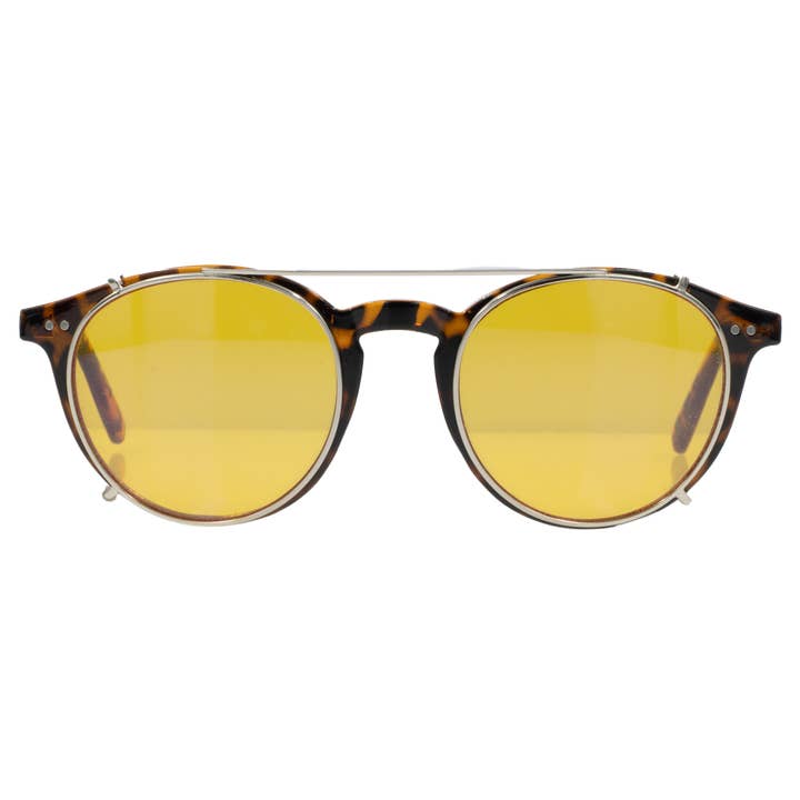 Foxmans Blue Light Blocking Computer Glasses - The Lennon (Tortoiseshell Frame) Everyday Lens + Blue light clip-on for wholesale by Foxman Frames