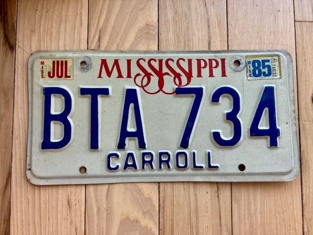 1985 Mississippi Carroll County License Plate and other Purchase Wholesale k carroll. Free Returns & Net 60 Terms on Faire trending on Faire.