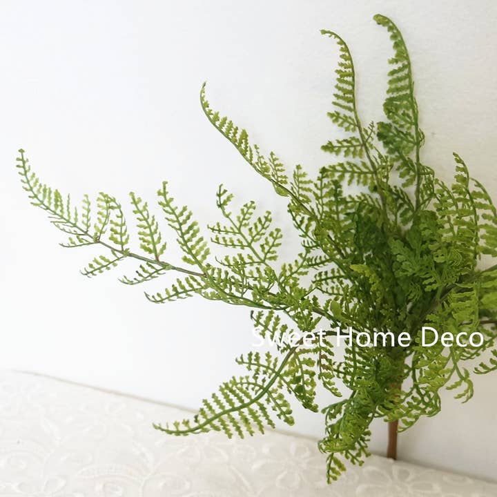 Sweet Home Deco - Wholesale Artificial Plant - 12'' UV Protected Lace Fern Artificial Bush Indoor/Outdoor