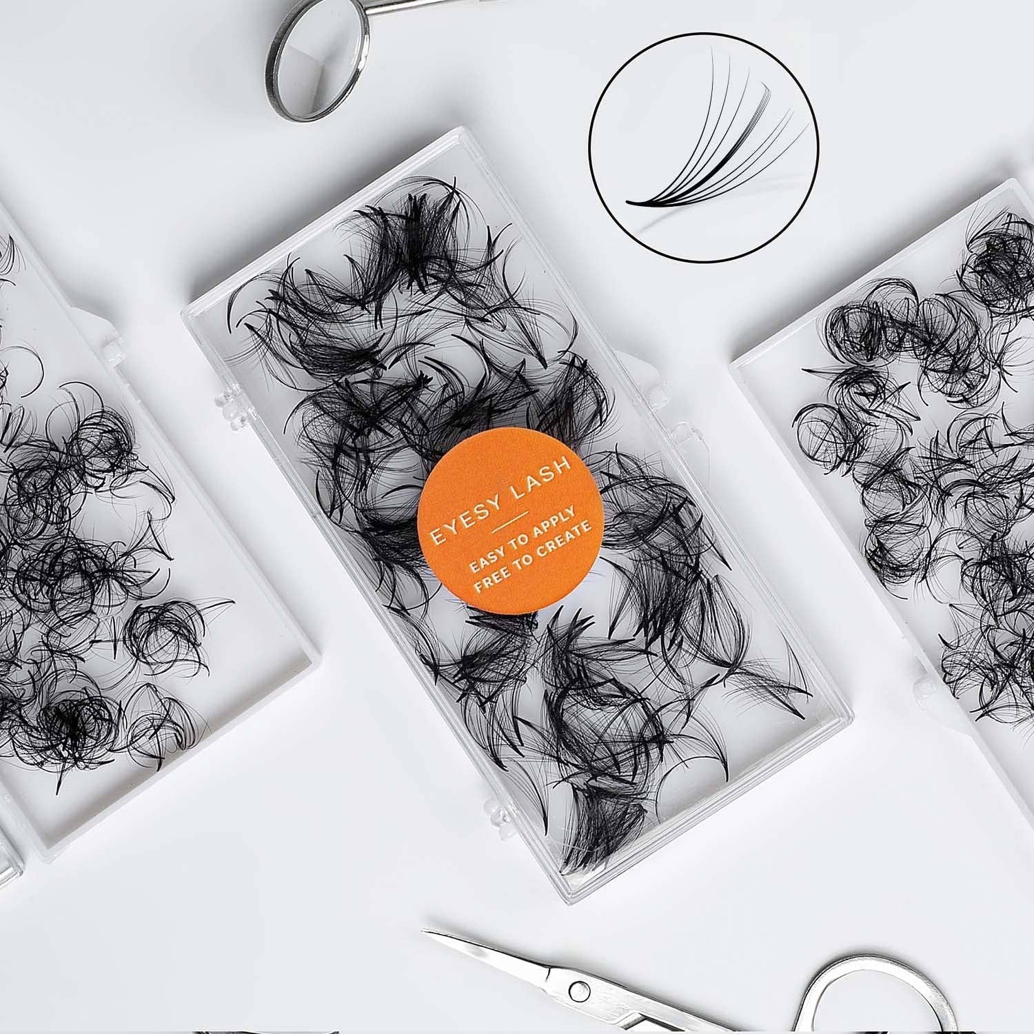 Eyesy Lash - Vente Faux cils - Ventilateurs Wispy 9D | 2¢ par ventilateur | 0,05 | 1000 ventilateurs faits à la main5