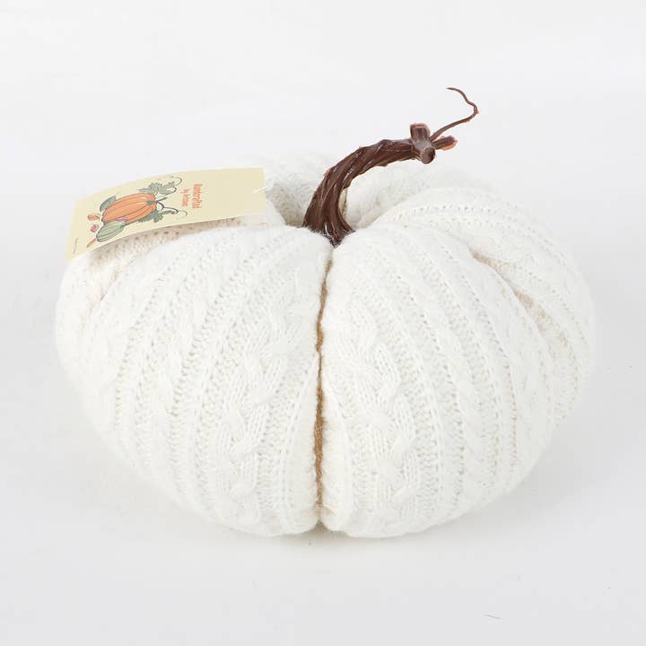 7.5"D x 4.75"H Sweater Pumpkin for wholesale by Flora Bunda Inc