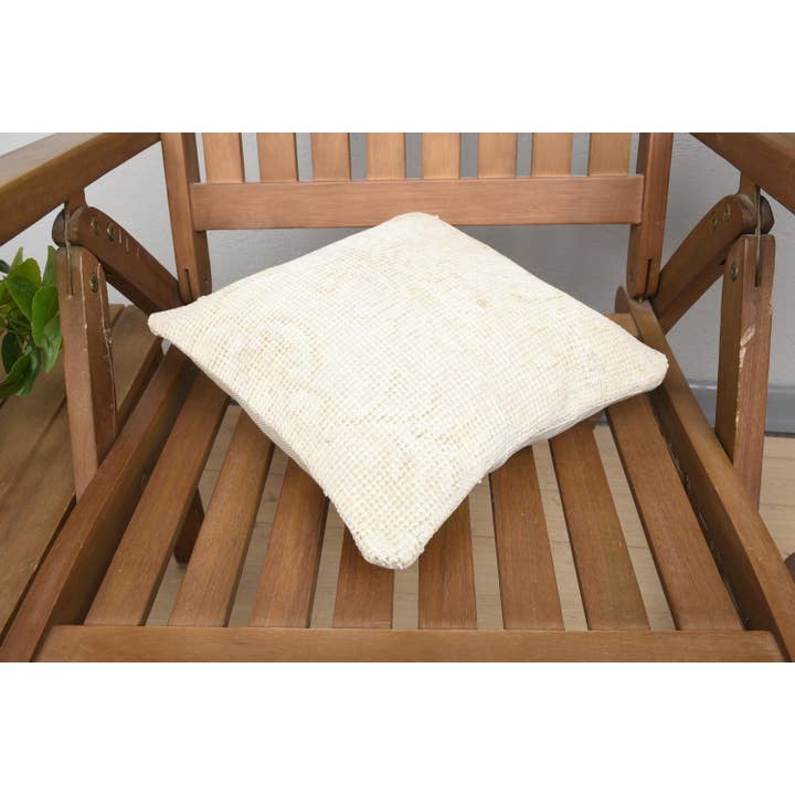 The Loom Wholesale - Wholesale Throw Pillow Cover - Beige and White Turkish Kilim Pillow in Vintage Style,...3