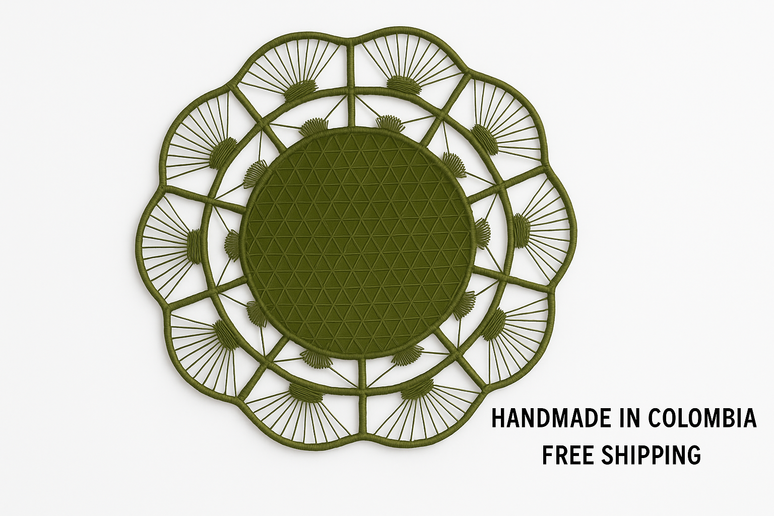 Macondo Forever - Wholesale Placemat - Petal Perfection Handwoven Iraca Placemat4