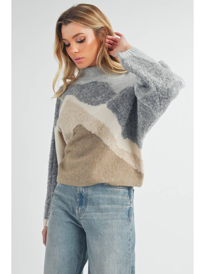Gray Tan 3181EK Sweater 1 for wholesale on Faire