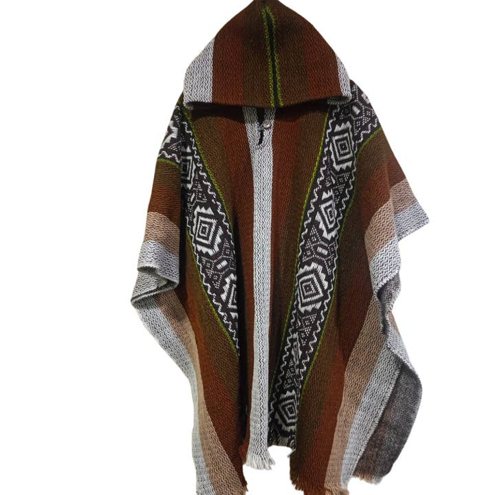 Los Andes Shop - Wholesale Poncho - Unisex - Wool hooded poncho2