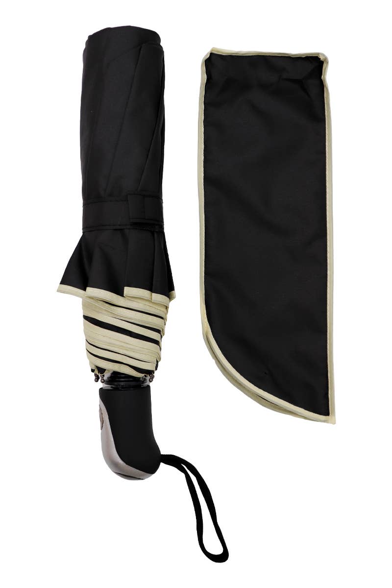 Cap Zone - Wholesale Umbrella - Unisex - Solid Khaki Outline Compact Travel Size Umbrella5