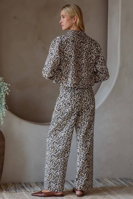 Washed Leopard Print Short Jacket for wholesale on Faire4