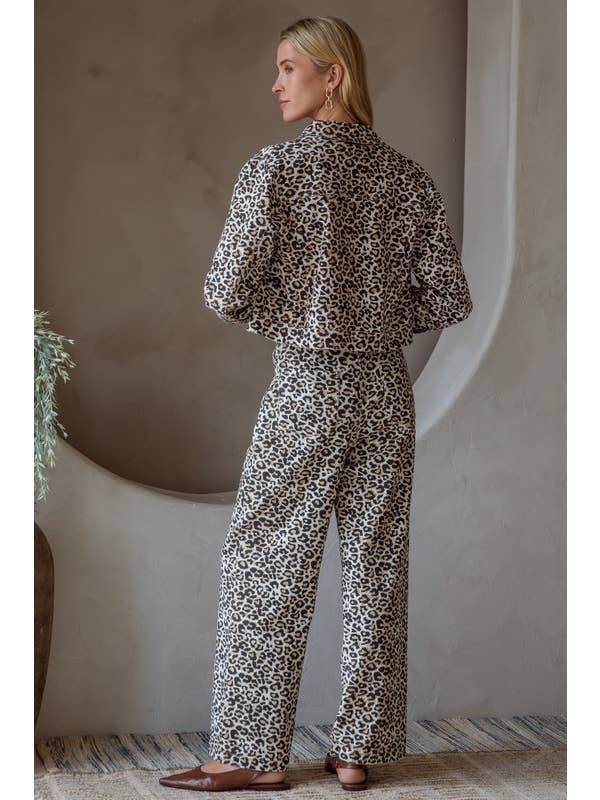 Washed Leopard Print Short Jacket for wholesale on Faire4