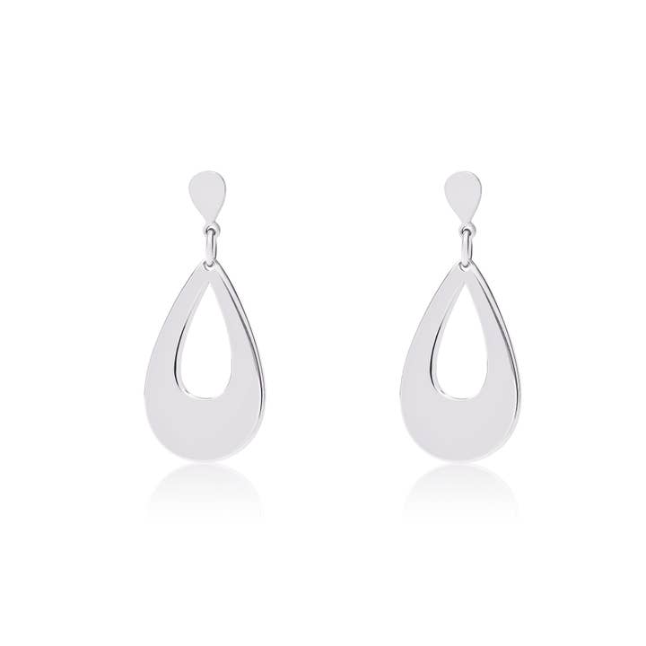 Silver drop earrings for wholesale by Coral & Mint