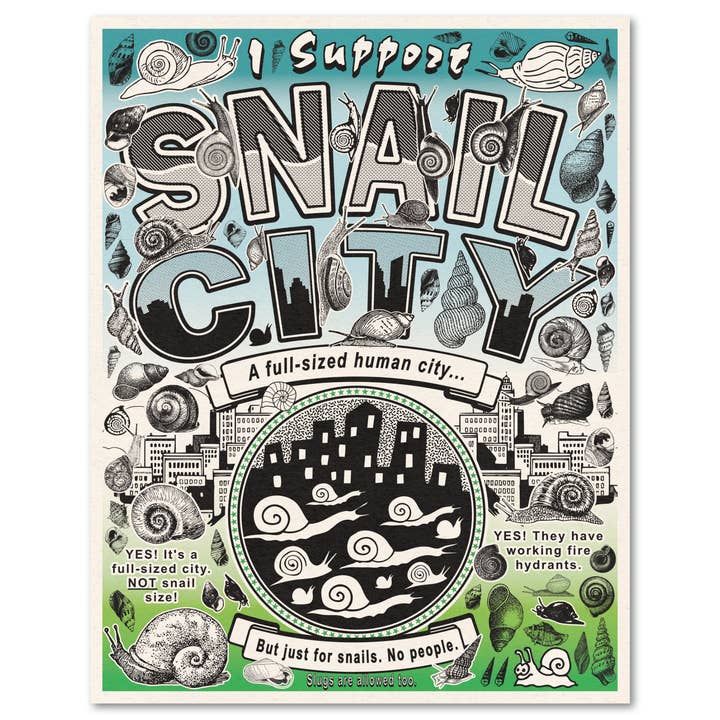 Arcane Bullshit - Wholesale Poster - “Snail City” poster