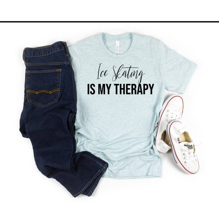 Ice Skating is my therapy shirt| Ice skating shirt| figure skater life| Gift for skater for wholesale by Ruston Rose