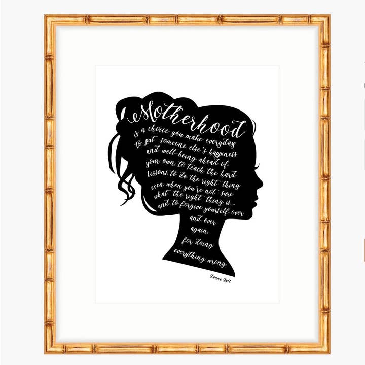 Motherhood Quote Art Print for wholesale by Vana Chupp Studio