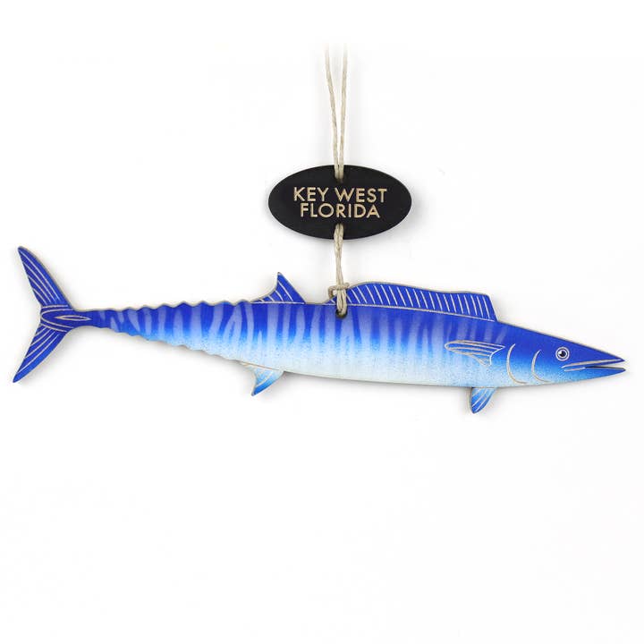 Wahoo Fish Ornament With Optional Custom Name Drop Tag for wholesale by Dinosaurnaments
