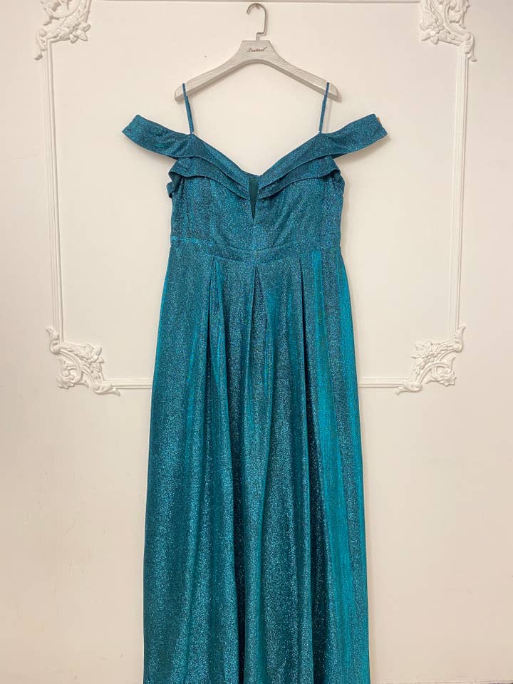 Lautinel - Wholesale Gown - Women's - Boat Neck Sequin Long Evening Dress R1836