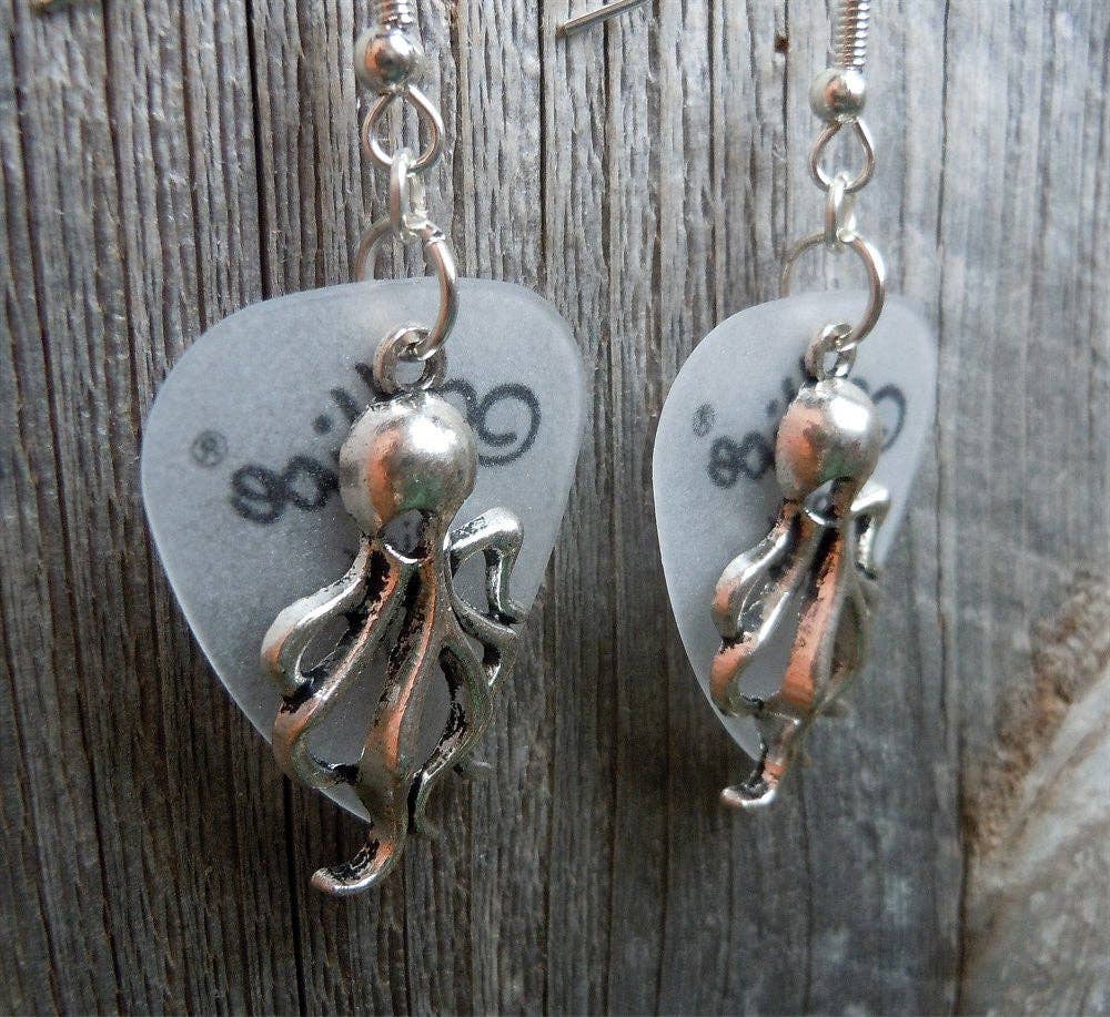 Simply Raevyn - Wholesale Dangle Earrings - Octopus Charm Guitar Pick Earrings16