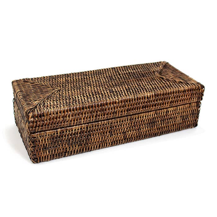 Matahari - Wholesale Decorative Box - Rectangular Long Box with Lid - AB 14x6x4'H1
