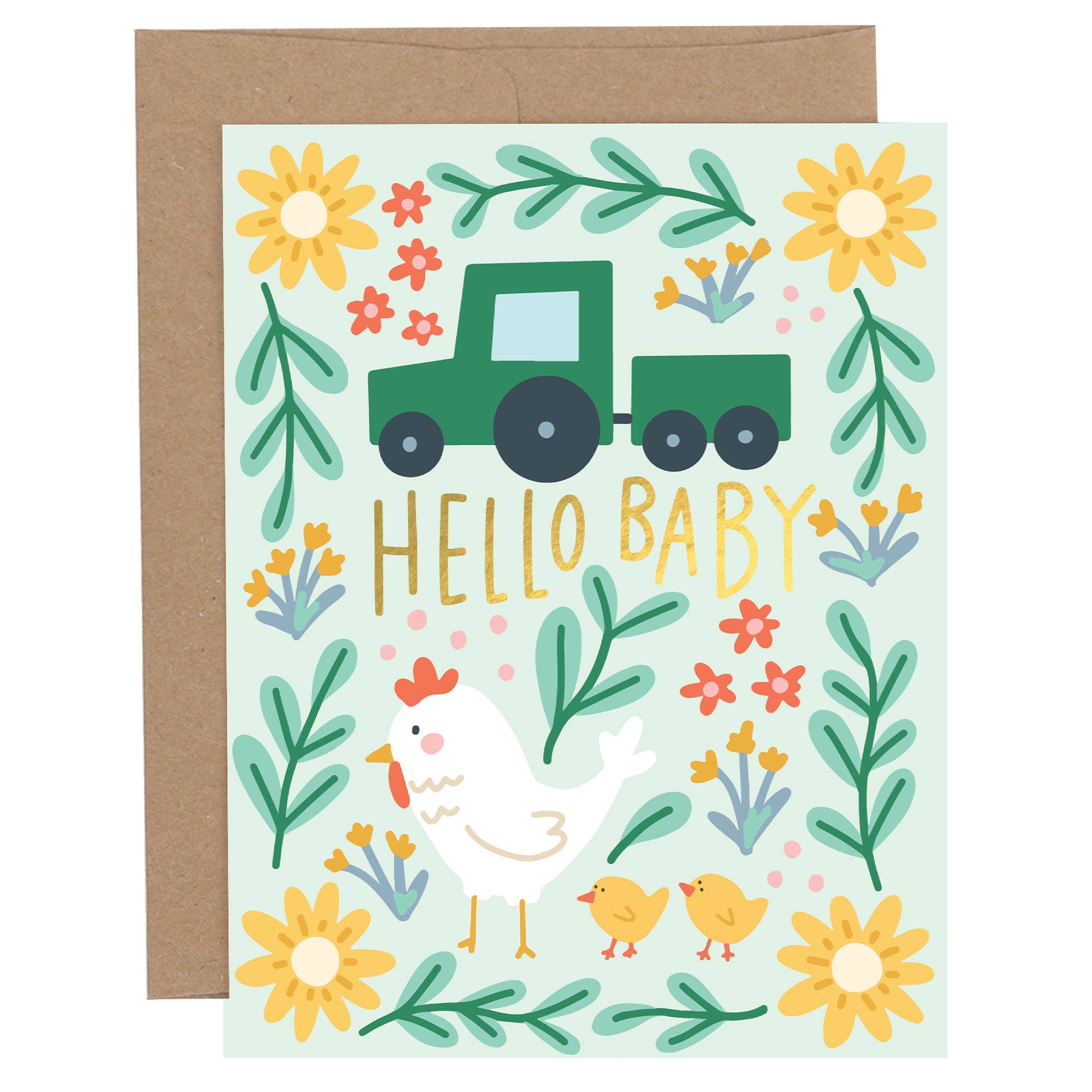 Pippi Post - Wholesale Baby Card - Hello Baby Chicken Baby Greeting Card0