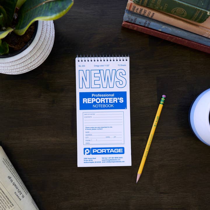 Portage Notebooks - Wholesale Notebook - #200 Reporter Notebook Spiral Top Bound - 4" x 8"2