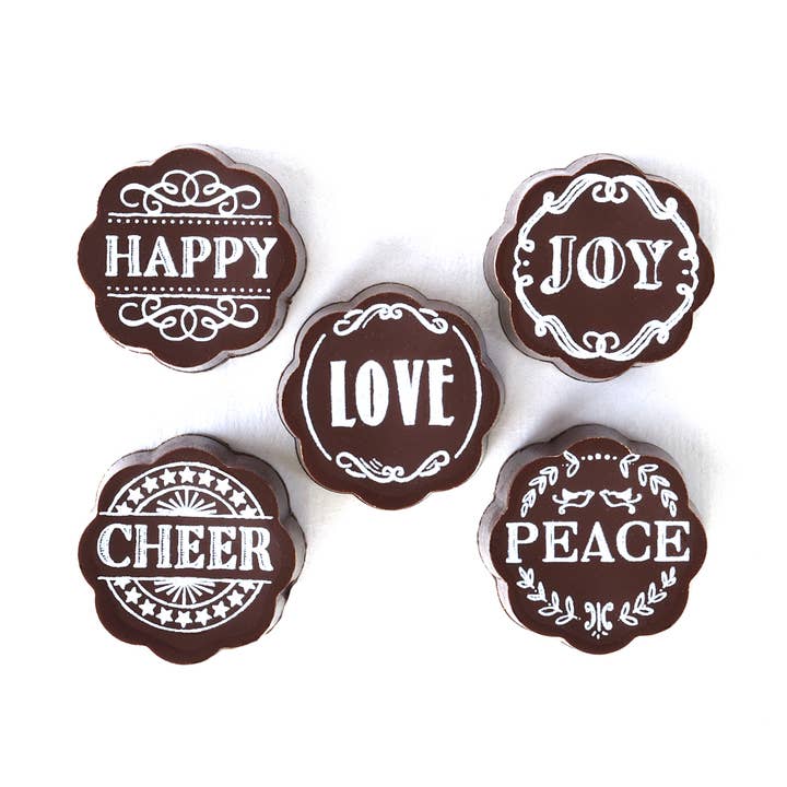 Sentiments for Every Season - Chocolate Caramel Box of 5 for wholesale by Chouquette