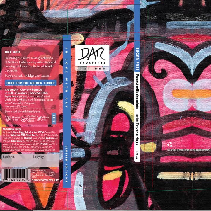 Dar Chocolate - Wholesale Chocolate Bar - Sugar Free: Peanuts & Milk Chocolate Bar