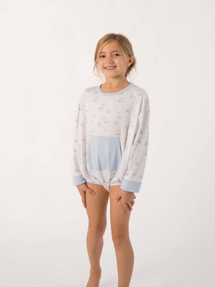 Bubble Baby - Wholesale Bodysuit (Non-Footed) - Baby - Polar Bear | Long Sleeve Bubble Romper