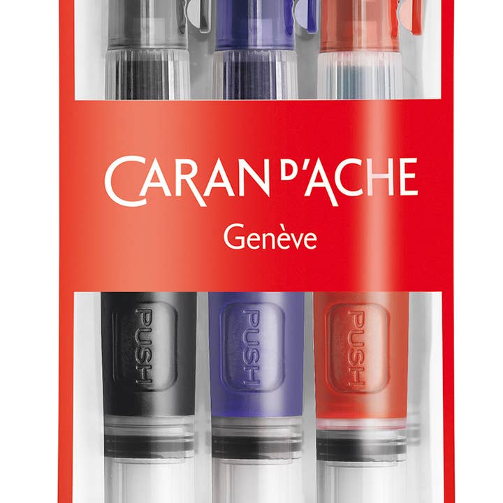 Set of 3 WATERBRUSHES with water-reservoir for wholesale by Caran d'Ache
