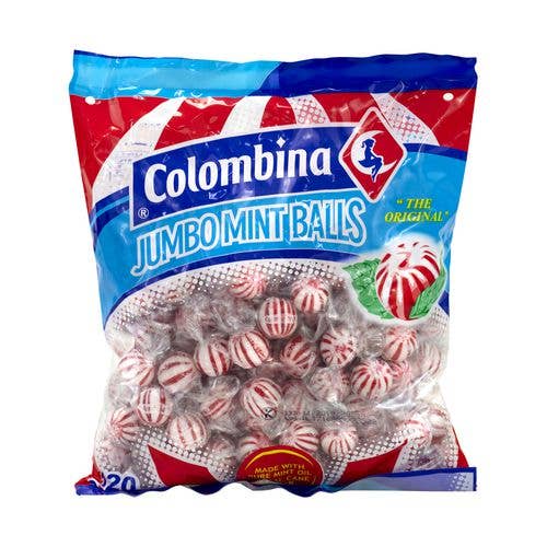 Long Island Candy Factory – wholesale Boiled sweets – Columbina Jumbo Peppermint Balls 120 Count