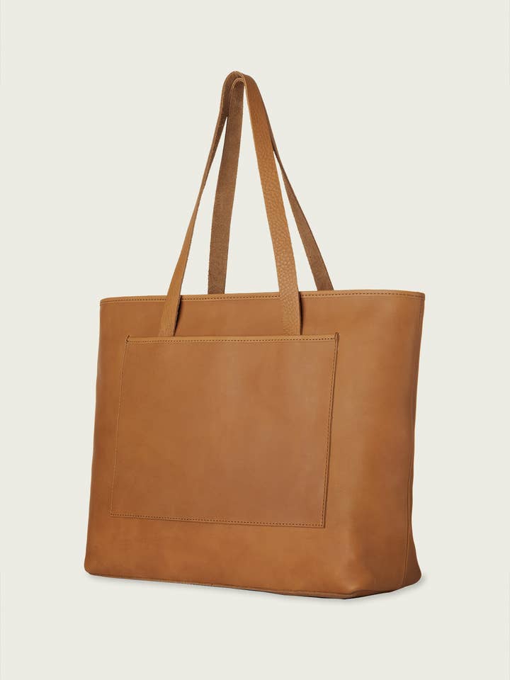 Leather Oversized Zipper Closure Tote for wholesale by WP Standard
