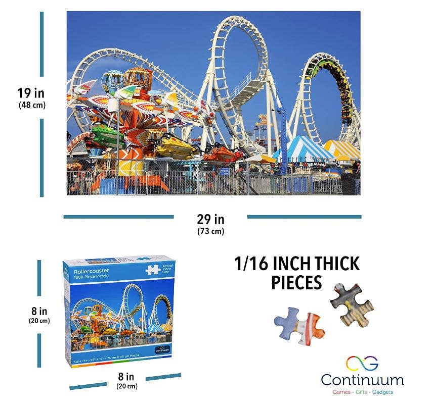 Continuum Games - Wholesale Puzzle - Adult - 1000 Piece Puzzle - Roller Coaster1