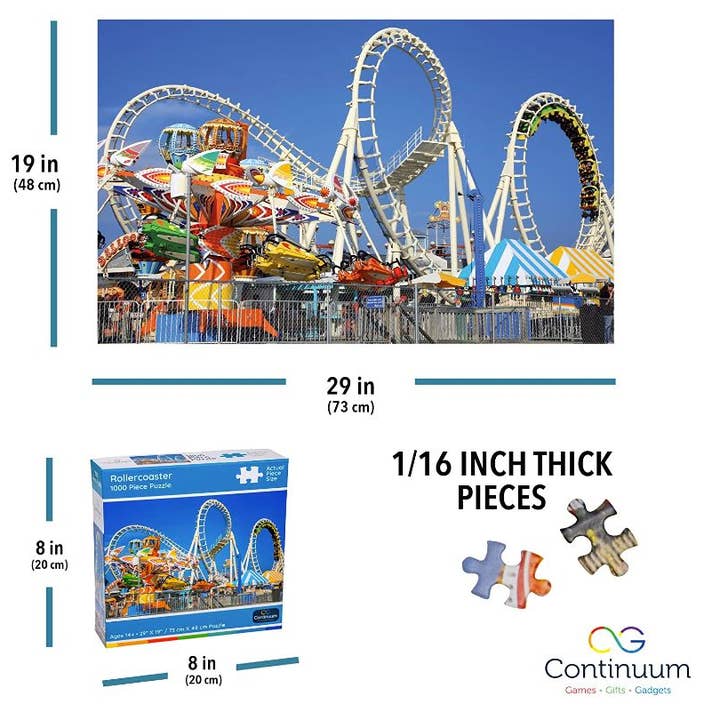 Continuum Games - Wholesale Puzzle - Adult - 1000 Piece Puzzle - Roller Coaster1