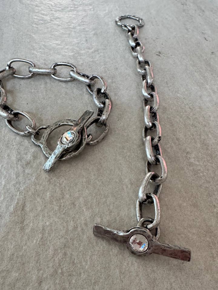 Luxe Link Bracelet Silver for wholesale by Loulu Designs