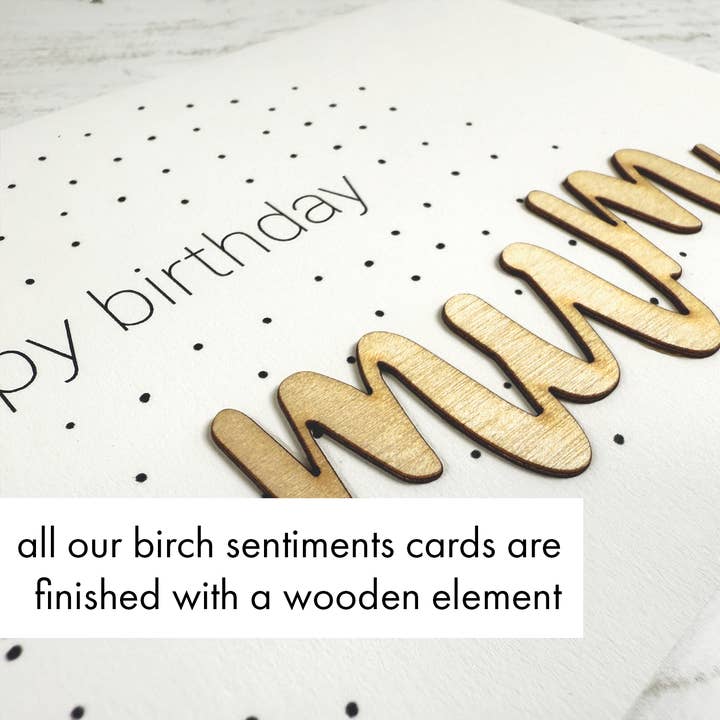 Altered Chic – wholesale Birthday card – Happy Birthday Nanny Wooden Words Card