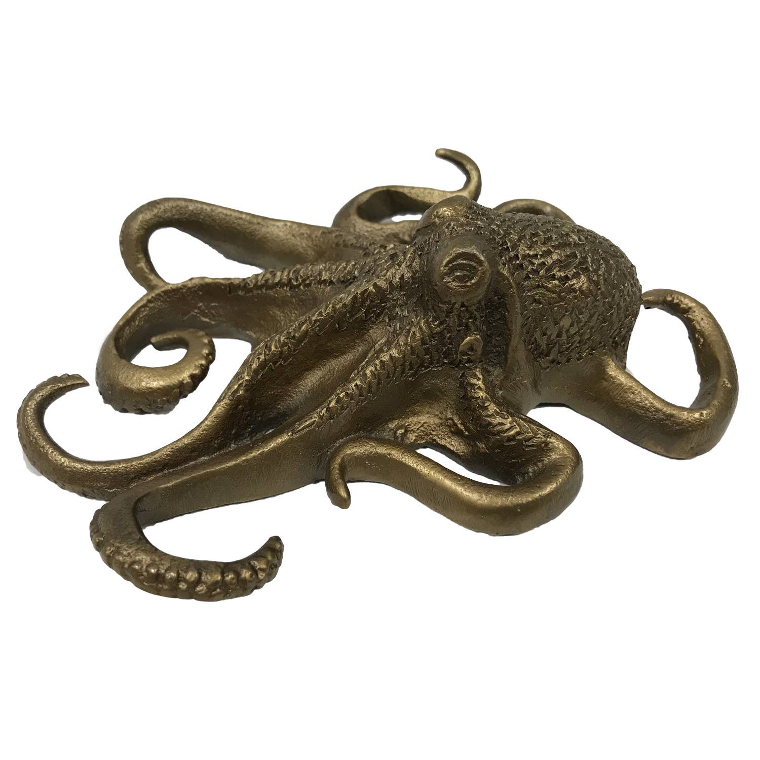 Madison Bay Co. - Historical Home Decor Reproductions – Großhandel Briefbeschwerer – Oktopus-Papiergewicht mit antiker Messingbeschichtung, 14 cm2