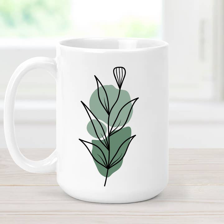 15 ounce, Neutral Kaffekrus, Blomsterkop, Botanisk Salvie for engroshandel hos Boho Sips