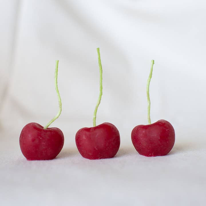 Happy Organics - Wholesale Cake Candle - Beeswax Cherry Birthday Candles