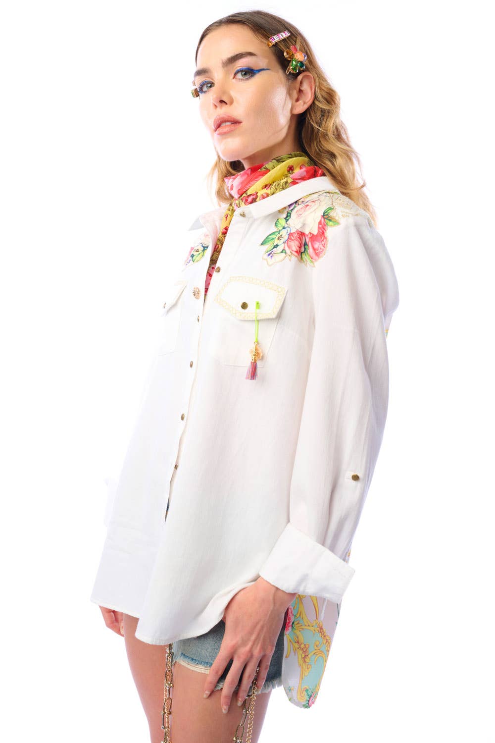 White Marcella Shirt for wholesale on Faire2