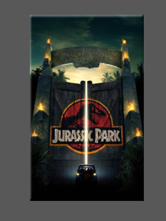 JURASSIC PARK, Magnet, Button, Mirror, Fridge Magnet, GATES for wholesale by Ba Ba Buttons