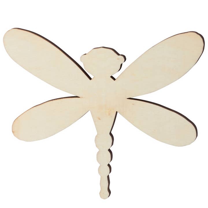 Factory Direct Craft - Wholesale Cutouts - 5" x 4-1/2" Unfinished Wood Dragonfly Cutout