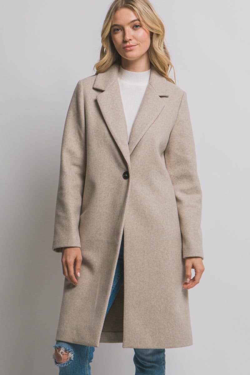 Vanilla Monkey - Wholesale Coat - Women's - Classic Single Breasted Long Coat2