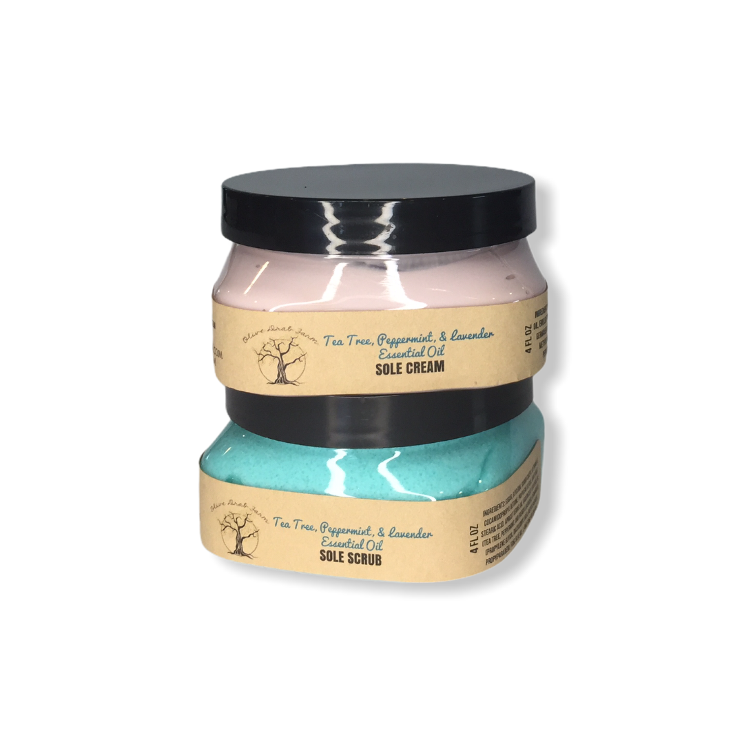 Olive Drab Farm - Wholesale Nailcare Set - Mini Pedi Kit - Goat Milk - Foot Cream, Scrub, & Soak7