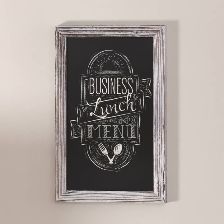 HBCY 11 x 17 Whitewashed Magnetic Hanging Chalkboard for wholesale by Flash Furniture