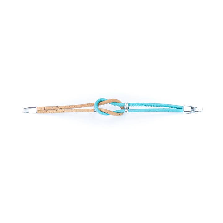 Meninas Bonitas Cork – Pulseira por atacado – 5 cores de fios de cortiça e acessórios em liga de pulseiras de moda artesanais BR-232-MIX-5