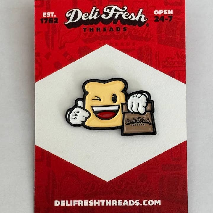 Deli Fresh Threads - Wholesale Lapel Pin/Button - Biggie Bread Enamel Pin