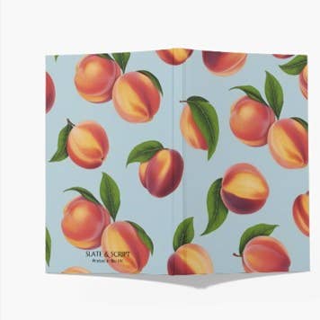 Slate and Script 'Fruits' Pfirsiche A5 Notizbuch 80 Seiten für den Großhandel von Slate and Script