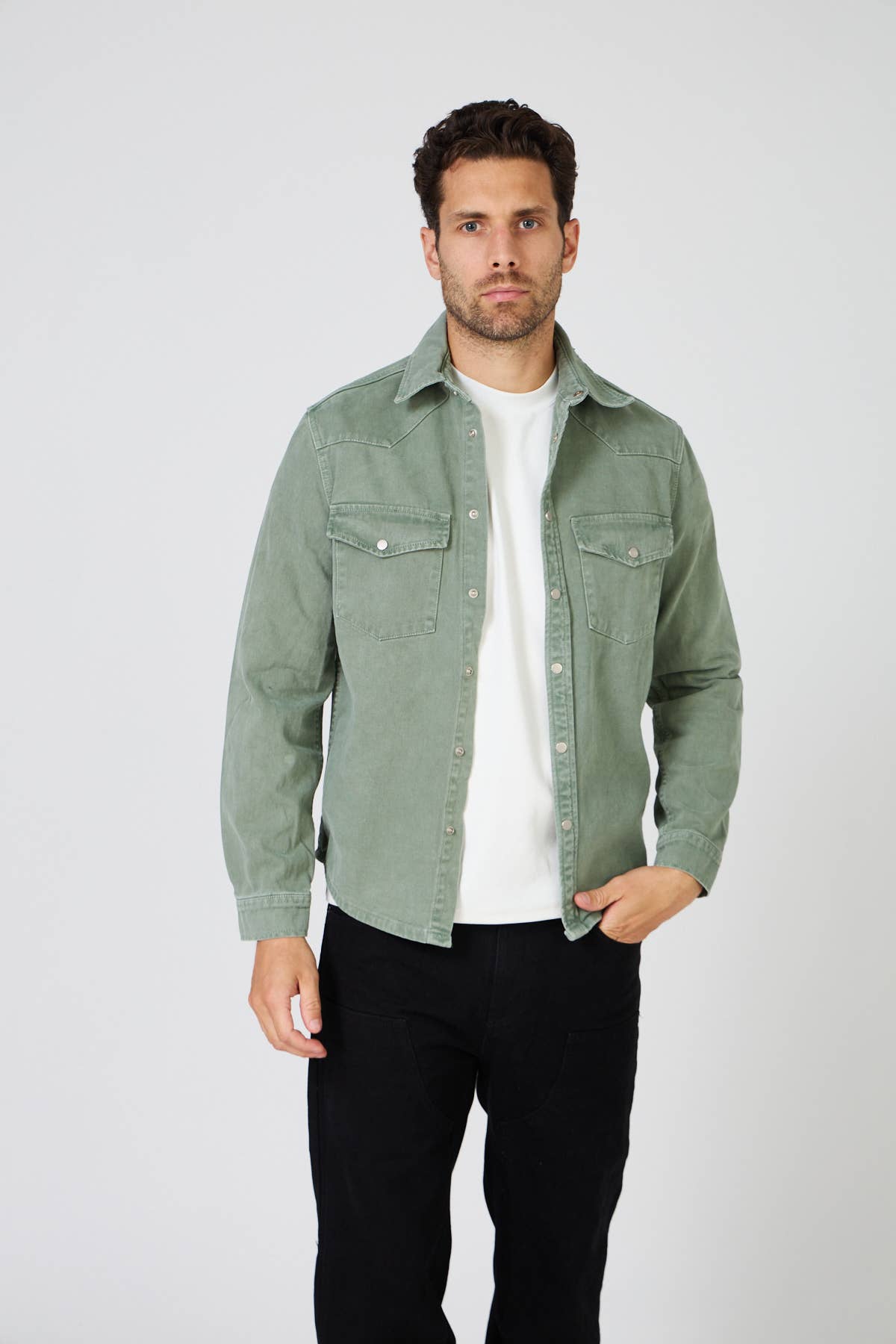 TOP MONDAY - Wholesale Shirt Jacket/Shacket - Men's - Men's Denim "Western" Overshirt - Slim Fit6