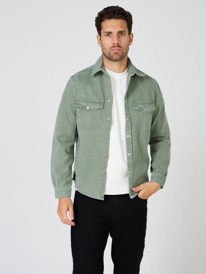 TOP MONDAY - Wholesale Shirt Jacket/Shacket - Men's - Men's Denim "Western" Overshirt - Slim Fit6