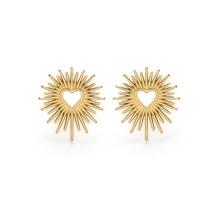 Open Heart Stud Earrings for wholesale by Mind's Eye Design