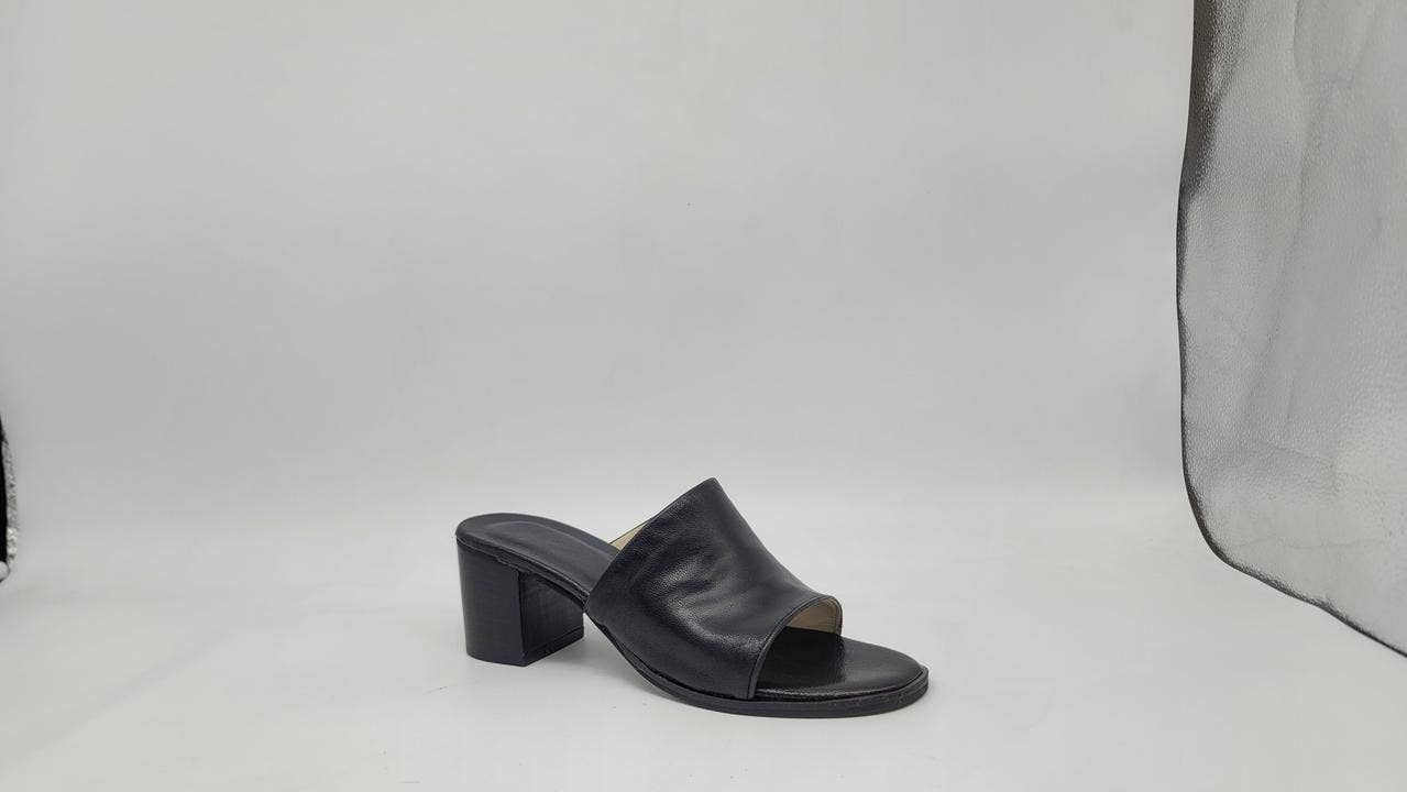 Eccellenza Donna - Vente Sandales – femme - ART. 189 Sandales à talon noires à bride unique pour printemps-été0