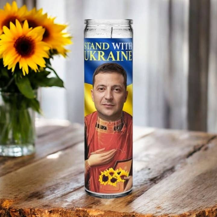 Candela di preghiera del presidente di Saint Zelensky Ucraina per la vendita all'ingrosso da parte di Texrah