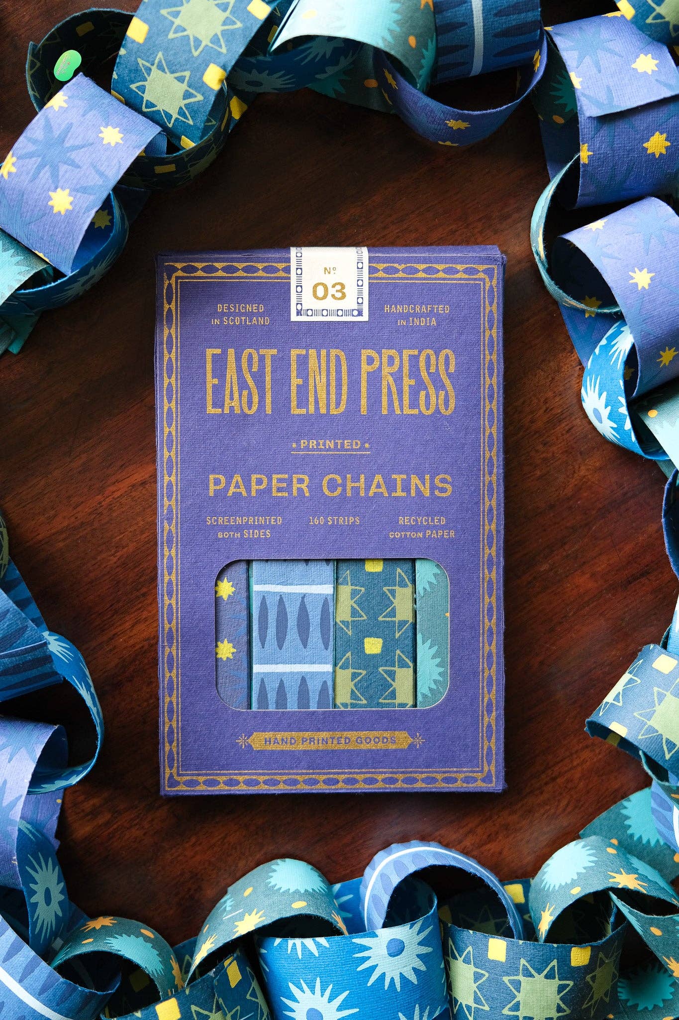 East End Press - Wholesale DIY Craft Kit - UK/EU: Blue and Yellow Paper Chain Kit0